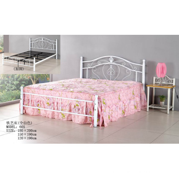 White Fashion Popular Metal Painting Bed (605#)